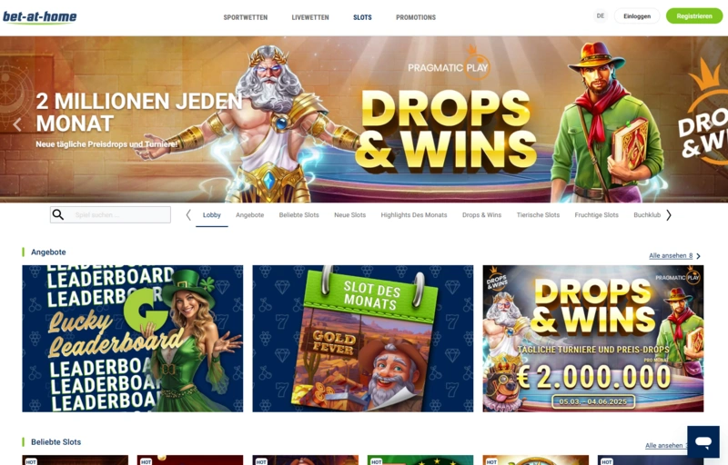 bet-at-home home page