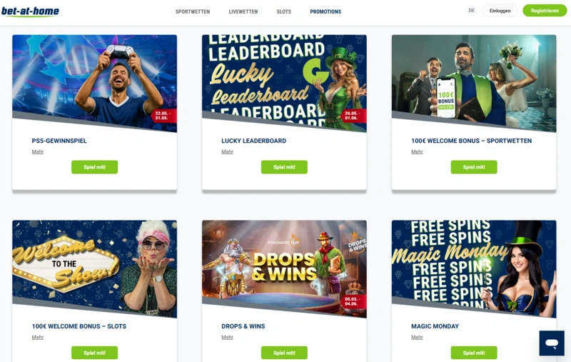 bet-at-home promotions page